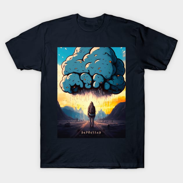 DePReSSeD T-Shirt by Depressed Bunny